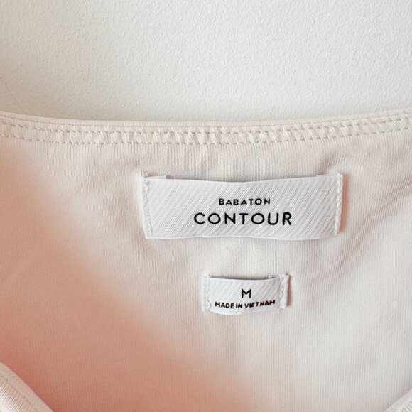 Aritzia Babaton Contour Squareneck Mini Dress White Cream Size Medium - Picture 4 of 5